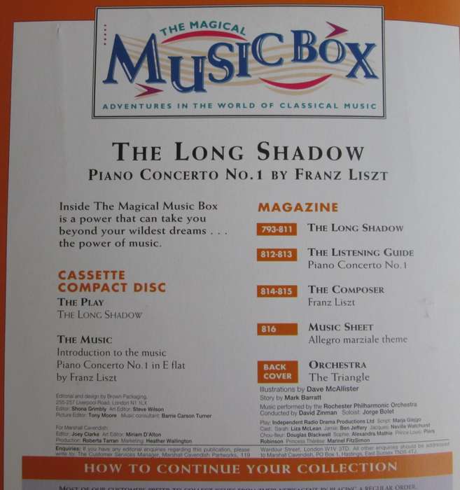 Collectible-The Magical Music Box-No34-Magazine. The Long Shadow. Sold As Is.