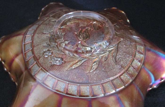 Home Decor-Carnival Glass-Bowls-Pair-Windflower Dugan Glass -Good Condition