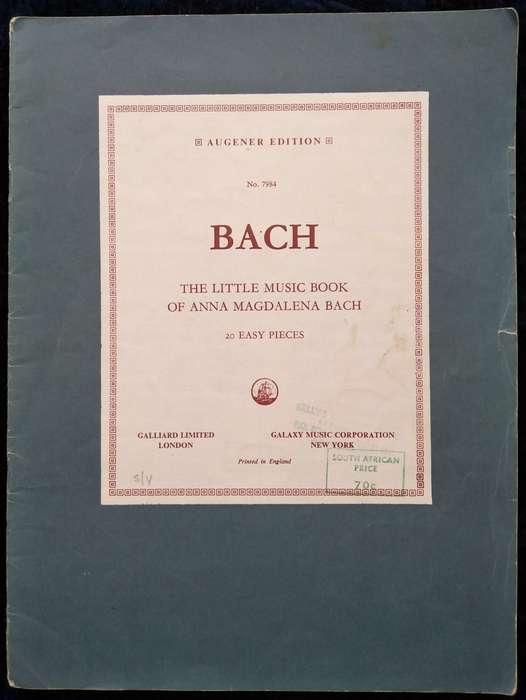 Book-The little Music Book of Anna Magdalena Bach/Augener Edition/No 7984.