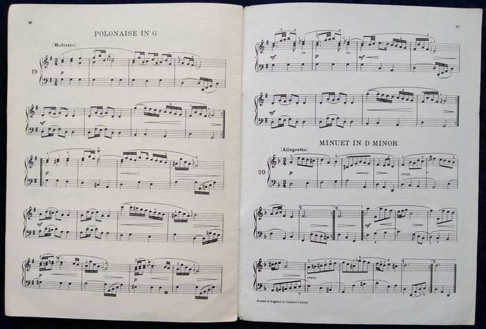 Book-The little Music Book of Anna Magdalena Bach/Augener Edition/No 7984.