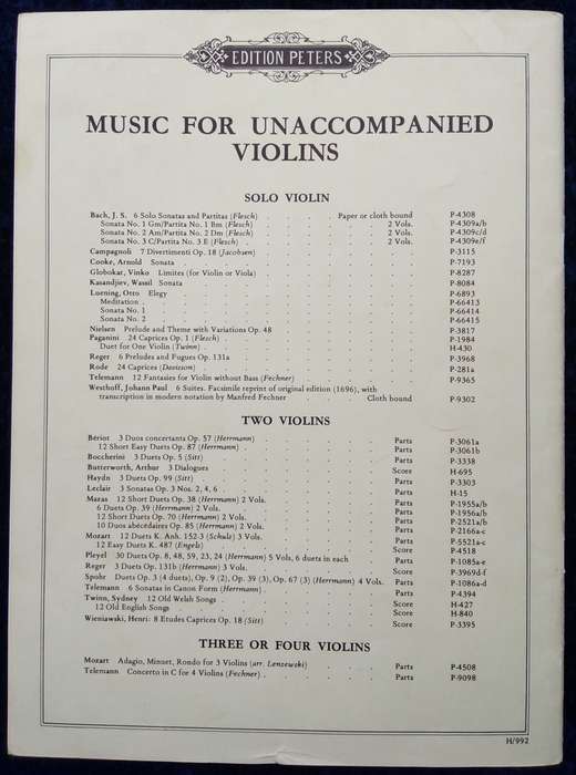 Book-Edition Peters/No4066/Beethoven/Sonata/Opus 24 `Spring Sonata`/Violin & Piano/Joachim