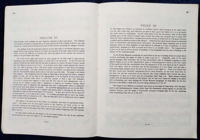 Book-J.S. Bach Forty -Eight Preludes and Fugues Pianoforte/Edited by Donald Francis Tovey.