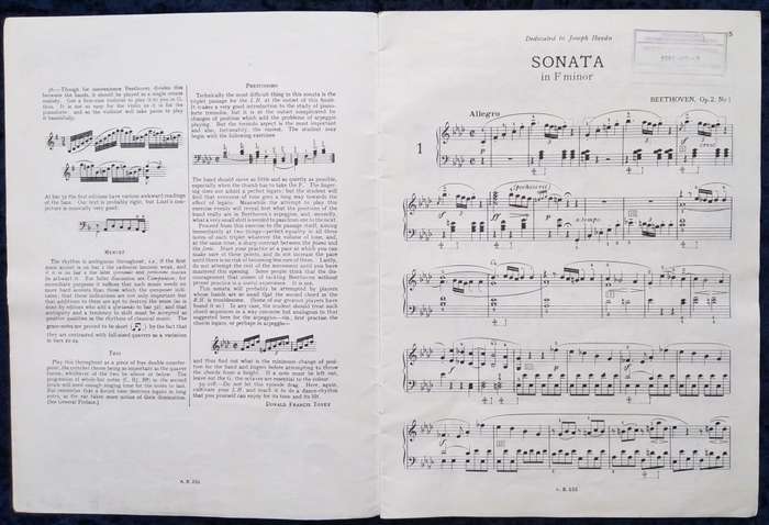 Book-Beethoven Sonatas for Pianoforte