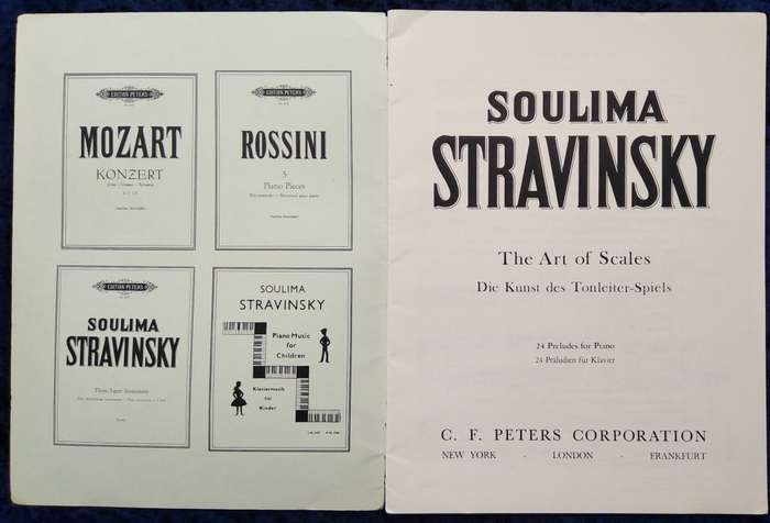 Book-Edition Peters/No 6139/Soulima Stravinsky/The Art of Scales/24 Preludes for Piano.