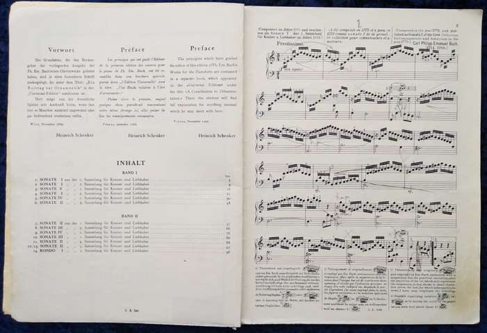 Book-Phil.Em.Bach Klavierwerke/OEUVRES POUR Piano/Piano Works 1 Piano Solo/Heinrich Schenker.