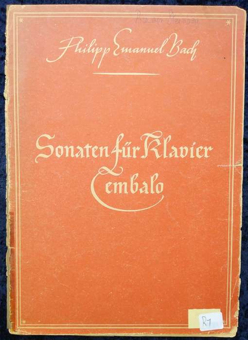 Book-Phillip Emanual Bach/Sonaten Fur Klavier