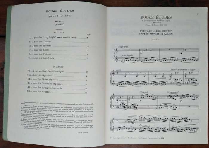 Book-Claude Debussy Douze Etudes Complete Pour Piano Seul /Edition Originale