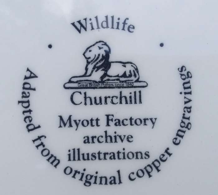 Collectable Plate-Wildlife Churchill-Myott Factory Archive Illustrations-Phasiana