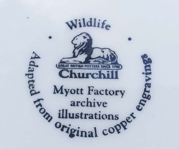 Collectable Plate-Wildlife Churchill-Myott Factory Archive Illustrations-Phasiana