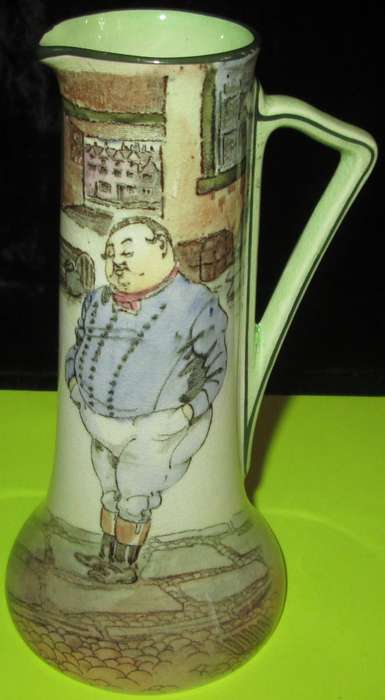 Home Decor-Royal Doulton-Dickens Ware England-The Fat Boy Tall Pitcher