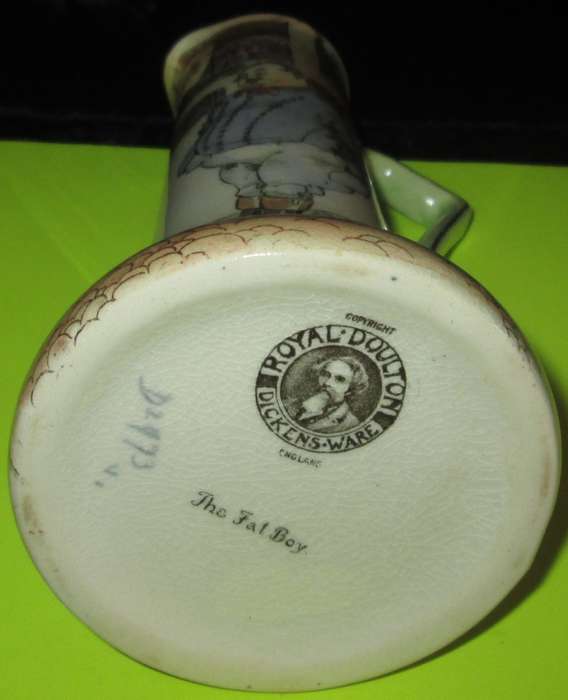 Home Decor-Royal Doulton-Dickens Ware England-The Fat Boy Tall Pitcher