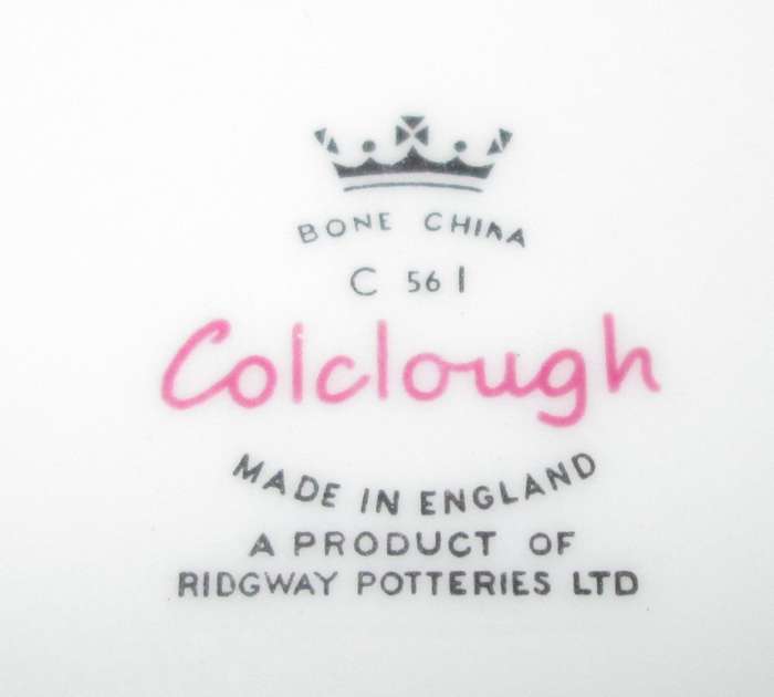Home Decor-Serving Ware-Colclough Square Cake plate & Side Plates-Made in England Linden - 8162