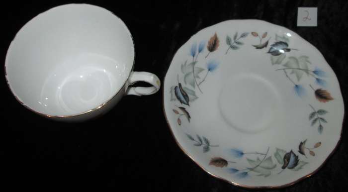 Home Decor-Tea & Coffee Ware-Colclough Bone China Cup & Saucer-Made in England Linden - 8162