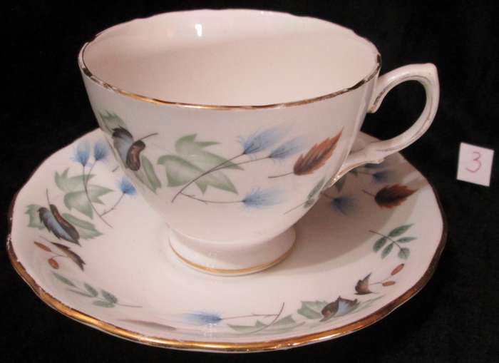 Home Decor-Tea & Coffee Ware-Colclough Bone China Cup & Saucer-Made in England Linden - 8162
