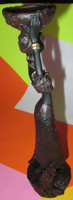 Home Decor-Collectable African Female Figure made from Resin-Chipped.