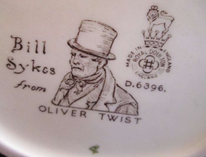 Home Decor-Royal Doulton Bill Sykes from Oliver Twist Jug D6396