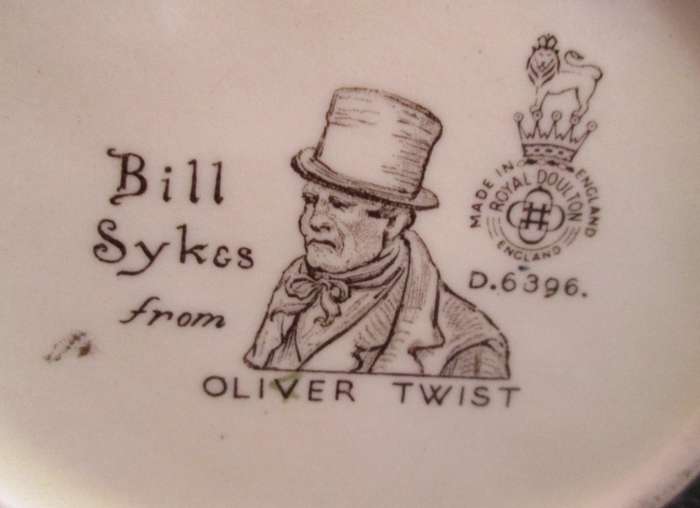 Home Decor-Kitchen Ware-Royal Doulton Bill Sykes from Oliver Twist Jug D6396