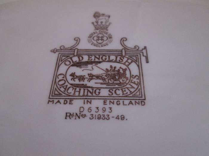Home Decor-Kitchen Ware-Royal Doulton Old English Coaching Scenes Dish D6393