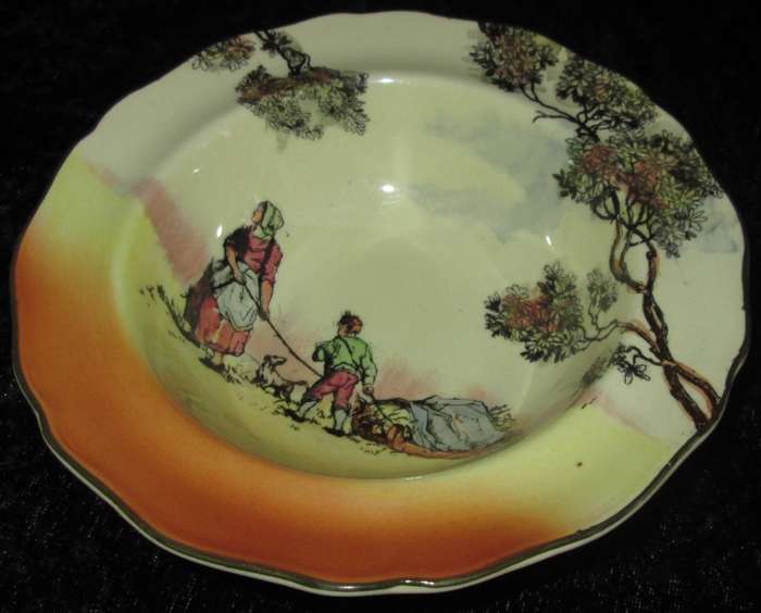Home Decor-Wall Decor-Royal Doulton Small Bowl-The Gleaners Scenes D6123 1930`s