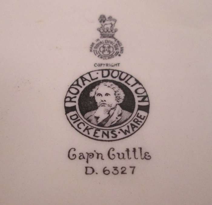 Wall Decor-Royal Doulton Bowl-Dickens Ware Cap`n Cuttle D6327 27cm long