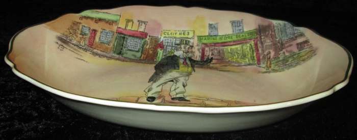 Wall Decor-Royal Doulton Bowl-Dickens Ware Cap`n Cuttle D6327 27cm long