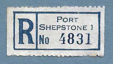 Registration Label-Port Shepstone 1-R 4831