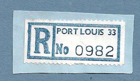 Registration Label-Port Louis 33-R 0982