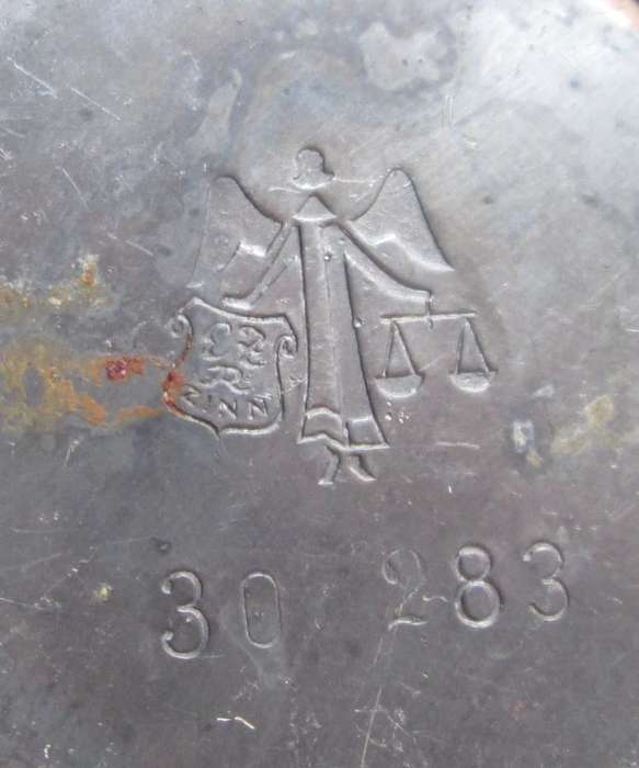 Home & Living-Kitchenware- German Pewter Cup EZN? Zinn with angel and scale back stamp.