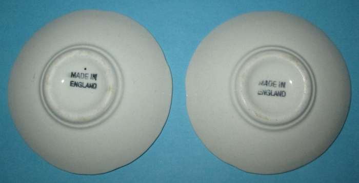 Home Decor- Pair of Royal Art Potteries Miniature Dishes Pansy pattern -Made in England
