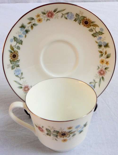 A Royal Doulton Cup and Saucer Duo 'Pastorale'