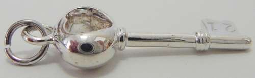 A Sterling Silver 21st Key with the Bow in the Shape of a Heart