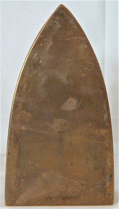 A Wooden Handled Solid Brass Smoothing Iron