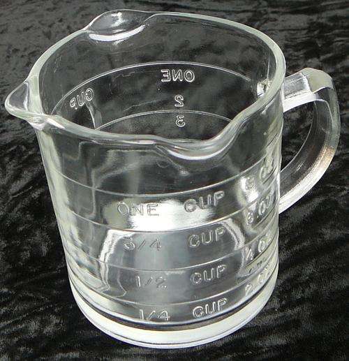 Three Spouted One Cup Measuring Jug