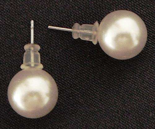 Large Pearl Stud Earrings