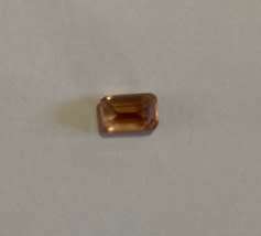 1.52CT ORANGE NATURAL LOOSE ZIRCON EMERALD CUT