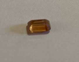 1.52CT ORANGE NATURAL LOOSE ZIRCON EMERALD CUT