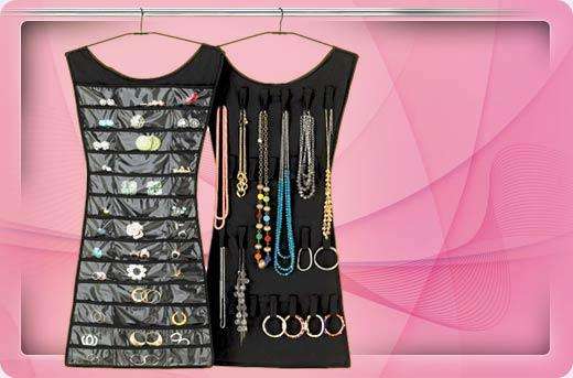 Little Black Dress Hanging Jewlry Organiser