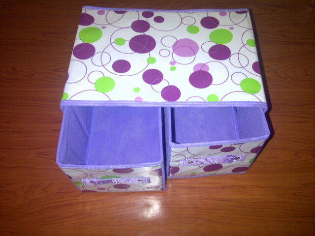 2 DRAWERS FOLDABLE STORAGE BOX