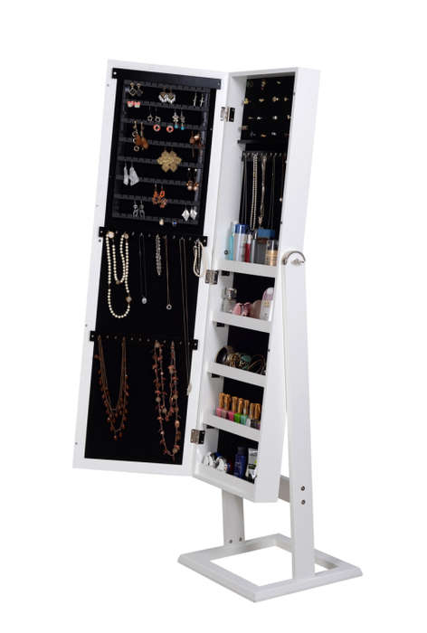 FULL LENGTH DRESSING JEWELLERY CABINET WITH MIRROR