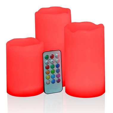 LAVENDER SCENTED LED COLOUR CHANGING CANDLES