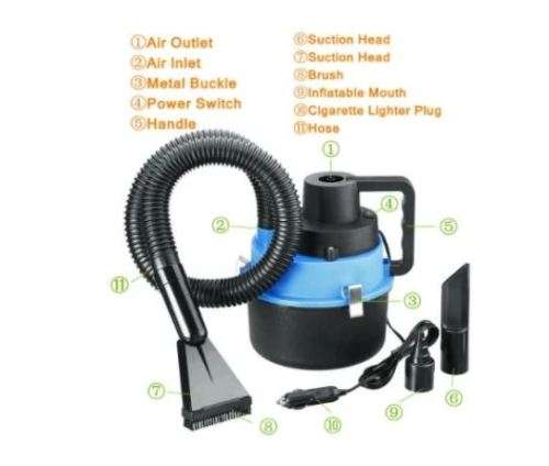 12V WET & DRY PORTABLE VACUUM CLEANER...FOR CARS, BOATS, CARAVANS AND TRAILERS