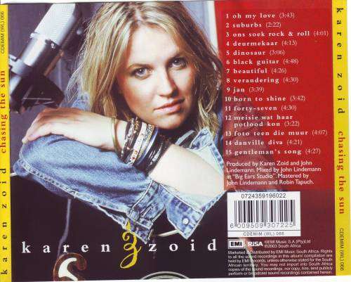 KAREN ZOID - Chasing the sun CDEMIM (WL) 066 (FREE BULK SHIPPING)