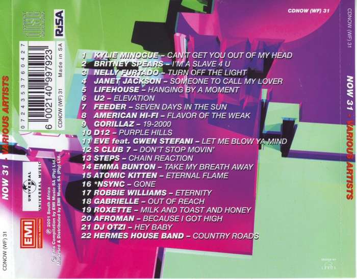 NOW 31 (SA) - Compilation (CD) CDNOW (WF) 31 NM