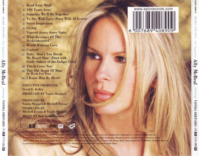 VONDA SHEPARD - Heart & Soul New Songs From Ally Mcbeal (CD) CDEPC 5980 NM