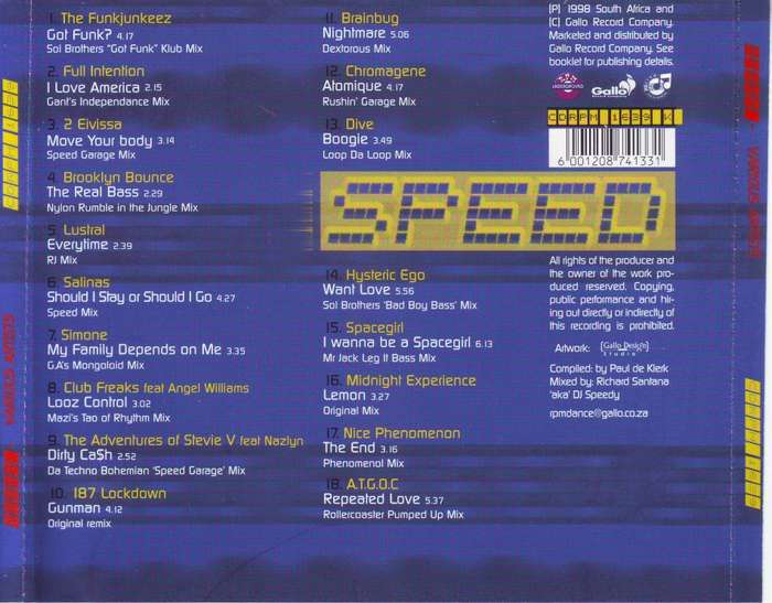 SPEED - Compilation (CD)  CDRPM 1639 NM-