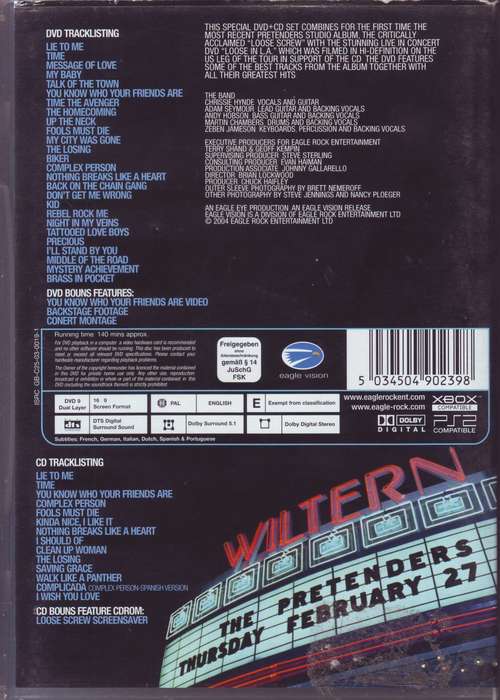 PRETENDERS -  Loose in L.A. (CD & DVD) NM-