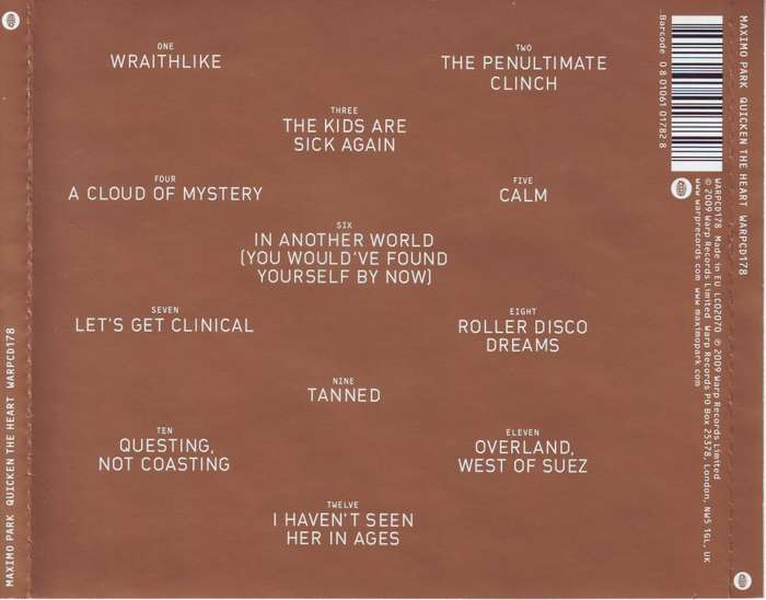 MAXIMO PARK - Quicken the heart (CD) WARPCD 178  NM