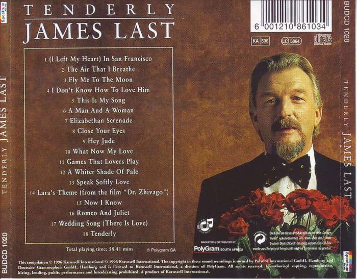 JAMES LAST - Tenderly (CD) BUDCD 1020 EX