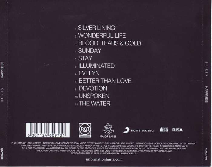 HURTS - Happiness (CD)  CDRCA7273 NM