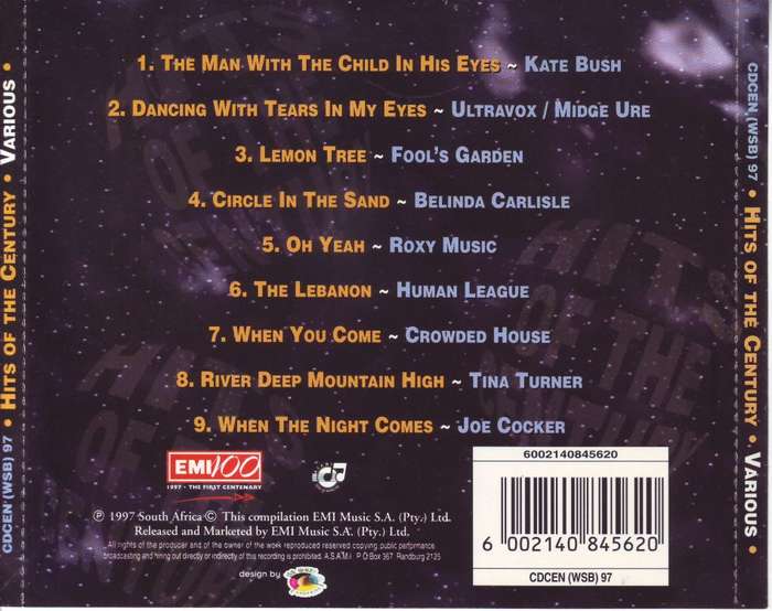 HITS OF THE CENTURY - Compilation CDCEN (WSB) 97